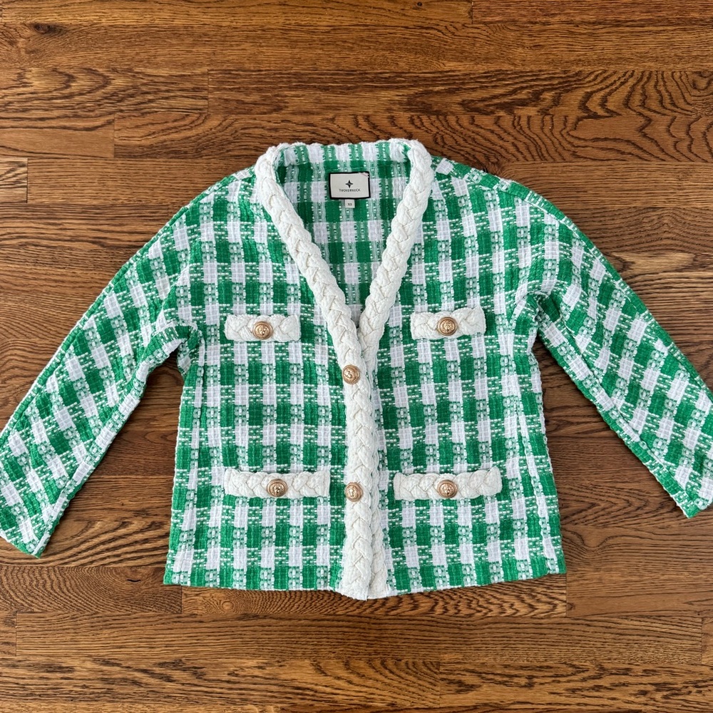 Tuckernuck Clodagh Jacket Green & White